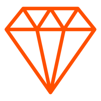 Diamond Decal (Orange)